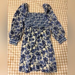 Alice and Olivia blue flor dress size 6
